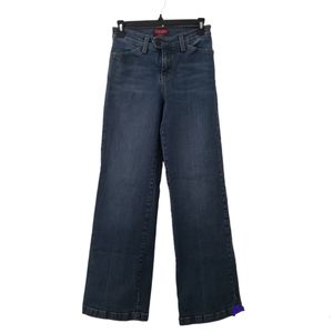 Levis vintage high rise slimming hip Wide leg blue jeans 4